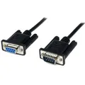 StarTech.com 1 m Black DB9 RS232 Serial Null Modem Cable F/M, DB9 Male to Female