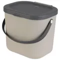 Rotho Abfallsammler Albula, Cappuccino, Kunststoff, 6 L, 23.5x20x20.8 cm, Blauer Engel, Reach, DIN EN ISO 9001, Küchen, Küchenausstattung, Mülleimer
