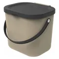 Rotho Albula Bioabfallbehälter 23,5x20x20,8 cm 6l Cappuccino