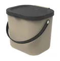 Albula Biomülleimer 6l mit Deckel und Henkel für die Küche, Kunststoff PP BPA...