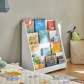 SoBuy KMB32-W Kinder Bücherregal Kinderregal Zeitungsständer mit 4 Ablagefächern