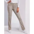 Bequeme Jeans CREATION L PREMIUM, Damen, Gr. 42, Normalgrößen, beige (sesam), 63% Baumwolle, 35% Lyocell, 2% Elasthan, unifarben, lang, Jeans
