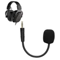 kwmobile Ersatz Kopfhörer Mikrofon kompatibel mit Havit H2002D Headset - Gaming Headphones Mikrofon mit 3,5 mm Klinkenstecker - Schwarz - Schwarz