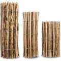 Staketenzaun in 26 Größen - Holzzaun aus Haselnuss - Gartenzaun Holz Höhen 50 cm - 150 cm Länge 5/10 Meter - Kastanienzaun für Garten (50cm x 5m) - Braun