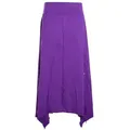 Vishes A-Linien-Rock Damen A-Linie Rock Baumwolle Vintage, Retro breiter Bund mit Kordel-Zu Alternative Bekleidung, Ethno, Hippie, Retro Style lila 40-42