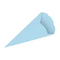 itenga Schultüten Rohling aus Bastelwellpappe 68cm - Schultüten Rohling zum Basteln - 3D Wellpappe (hellblau)