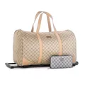Reisekoffer Trolley inkl. Geldbeutel Reisetasche Stoffkoffer Beige Handgepäck