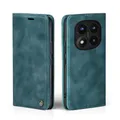 LBH Handyhülle für Xiaomi Redmi Note 14 Pro 5G / Pro+ 5G in Petrol Blau mit Karten- und Geldfach Smartphone Hülle mit Standfunktion Flip Case Schutzhülle Magnetverschluss Vintage