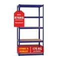 Extra stabiles Regal in Blau für Werkstatt, Keller & Speisekammer mit max. 875kg