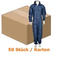 Schutzanzug Abena Schutz-Einweg-Overall blau 2XL/3XL Kart Karton mit 50 Stück Verschluss mit Reissverschluss