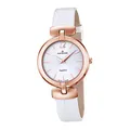 Candino Armband-Uhr Damen C4567/1 Fashion Analog Quarz Leder Uhr weiß D2UC4567/1 EIN Geschenk zu Weihnachten, Geburtstag, Valentinstag für die Frau