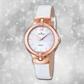 Armband-Uhr Leder weiß C4567/1 Quarz Analog Damen Uhr Candino Elegance UC4567/1
