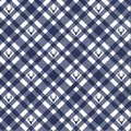 20 Servietten Plaid with Deers blue Hirsche Karo blau Muster Tischdeko 33x33cm