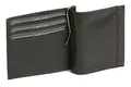 LEAS Dollar/Money Clip Geldscheinklammer extra dünn mit Schnapp-Kleingeldfach Echt-Leder, schwarz Special Edition