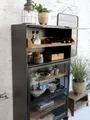 Chic Antique Vitrine Geschirrschrank Industrial Coventry Metall
