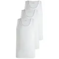 BOSS Unterhemd Tank Top 3P CO (Packung, 3-St) mit Rippbündchen weiß L