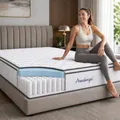 Arensberger Viktoria Matratze 160x200 cm | Taschenfederkernmatratze 25 cm mit 5 cm NANOCELL® Gelschaum | Härtegrad H2/H3/H4 | Federkernmatratze punktelastisch, Rollmatratze | Öko-Tex Zertifiziert