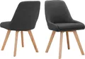 OTTO home Esszimmerstuhl Dilla (Set, 1 St), Webstoff Bezug, Massivholz Gestell, Sitzhöhe 48 cm