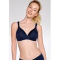 Naturana Bügelloser BH The Wednesday (1-tlg) mit Schale, Glanzband, breite Träger, weich, bequem, ohne Bügel blau 90