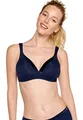 Naturana BH Damen ohne Bügel Cup A-D 100% Angenehm Dank extra Softer Schalen I BH ohne Bügel mit nahtlosen Cups - Ideal unter Blusen & T-Shirts Damen BH für maximalen Halt 90 Navy C