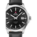 Swiss Military SM34104.08 Herrenuhr Klassik Saphirglas 40mm 10ATM - Silber/Schwarz