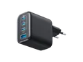 ANKER Zolo 70W 4-Port (Kompaktdesign) Ladegerät Apple und Samsung C1+C2/C3:45W+25W, C1/C2+A:45W+22.5W, C1+(C2+A):45W+25W, Black