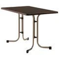 SIEGER Gartentisch, BxHxL: 70 x 72 x 115 cm, Tischplatte: Mecalit-pro - braun