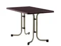 Klapptisch Gartentisch Metall 115x70cm klappbar champagner wetterfest