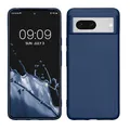 kwmobile Case kompatibel mit Google Pixel 8 Hülle - Schutzhülle aus Silikon metallisch schimmernd - Handyhülle Metallic Blau