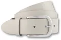 Ledergürtel, mit Dornschließe in Hufeisenform, Gr. 100, creme