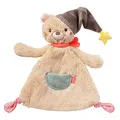 Fehn Schmusetuch Baby Schnuffeltuch mit Bär Köpfchen - Kuscheltuch für Neugeborene - Kuscheltier Spielzeug Stofftier - Plüschtier Stofftuch zum Kuscheln für Babys und Kleinkinder ab 0+ Monaten