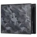 VON HEESEN Leder Geldbörse RFID Schutz I Echtleder Geldbeutel für Damen & Herren I Portemonnaie Brieftasche Wallet Portmonee (Camouflage Grau)