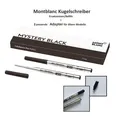 2x Original MONTBLANC Kugelschreiber Ersatz Minen Schwarz F + 2x Zubehör Adapter