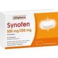 Synofen 500 mg/200 mg mit Paracetamol + Ibuprofen 20 Filmtabletten PZN 18218515