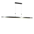 Qazqa Pendelleuchte Lamba, Dimmbar, LED fest integriert, Extra-Warmweiß, QAZQA Hängeleuchte, integrated, Schwarz, Aluminium, Modern