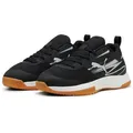 PUMA VARION II JR Hallenschuh mit rutschhemmender, non marking Gummilaufsohle schwarz 35 EU
