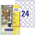 Avery-Zweckform L3415-10 Universal-Etiketten Ø 40mm Papier Weiß 240 St. Permanent haftend Laserdrucker, Farblaserdrucker