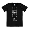 Logoshirt® Die Sendung mit der Maus I Maus I Umriss I T-Shirt Print I Damen & Herren I kurzärmlig I schwarz I Lizenziertes Originaldesign I Größe 4XL