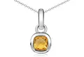 Materia Kettenanhänger Damen Citrin Silber Gelb KA-248-Citrin, 925 Sterling Silber