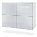 Vladon Kommode, Weiß Hochglanz, Holzwerkstoff, 92.5x73.5x35 cm, Wohnzimmer, Kommoden & Sideboards, Kommoden