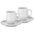 WMF Barista Tassen Set 4-teilig, 2 Kaffeetassen 60 ml mit 2 Untertassen für Espresso, Porzellan, Kaffeeglas, Espressotassen, Kaffeebecher, spülmaschinengeeignet