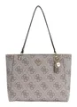 GUESS Schultertasche Shopper Noelle II Tote Bag Dark Taupe Logo creme