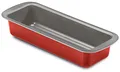 Guardini 53030HGNAM Rossana 2.0, Plumcake Backform, 30 x 11 cm, Stahl mit Antihaftbeschichtung, Farbe Rot/Grau, Edelstahl