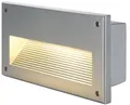 SLV BRICK DOWNUNDER | LED Wandeinbaustrahler, Einbauleuchte, Wandstrahler, Wandeinbauleuchte für Treppenhaus, Eingangsbereich, Indoor | E14, grau, IP44, 22,7 cm
