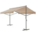 pro.tec Standmarkise, Sand, Textil, 400x260x300 cm, Sonnen- & Sichtschutz, Markisen
