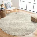 SANAT Oslo Teppich für das Wohnzimmer - Teppich mit modernem Design, Geeignet für Wohnzimmer, Flur, Esszimmer, Schlafzimmer, Küche und Kinderzimmer - Creme, Größe: 80 cm Rund