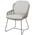 4Seasons Lugano Dining Sessel Anthrazit - Braun