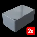 Rose System Gehäuse Leergehäuse Aluminium grau Verteiler Box 80x125x57mm 2 STÜCK