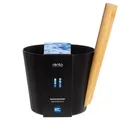 Rento Saunaeimer Aluminium SCHWARZ mit Bambusgriff Saunazubehör Zubehör Sauna