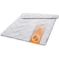Anti-Bakterien Bettdecke 155 x 220 cm, Steppbett, 100% feine Mikrofaser, waschbar, sleepling Silverplus - Weiß